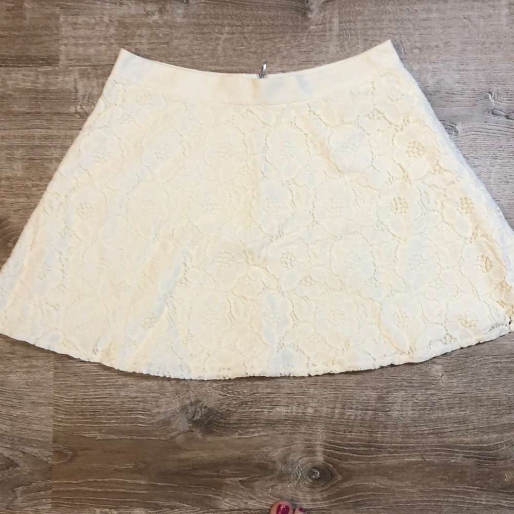 Cream lace skirt